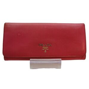 Prada Milano Pink Leather Continental Flap Wallet Clutch‎ Ladies Womens